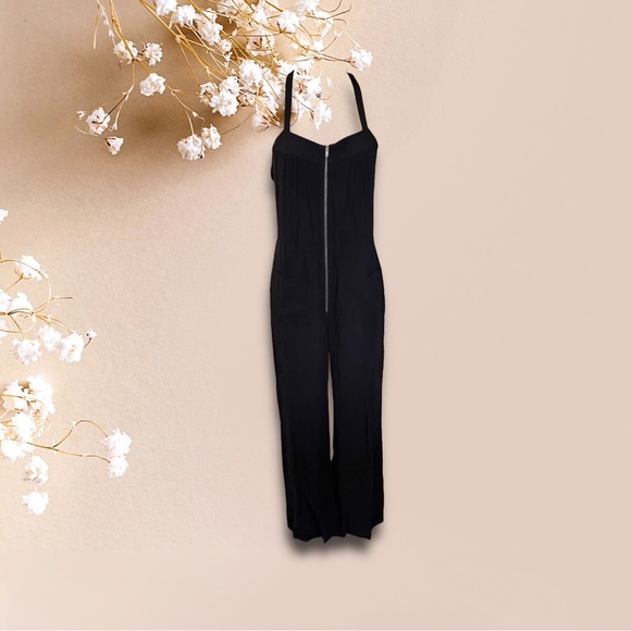 IHeart Halter Zip Overalls, Black - Picture 5 of 10